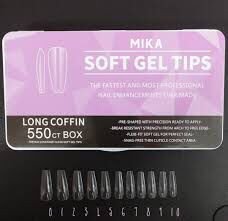 Soft Gel Tips Pose Long Coffin (Perple)- 550ct Box